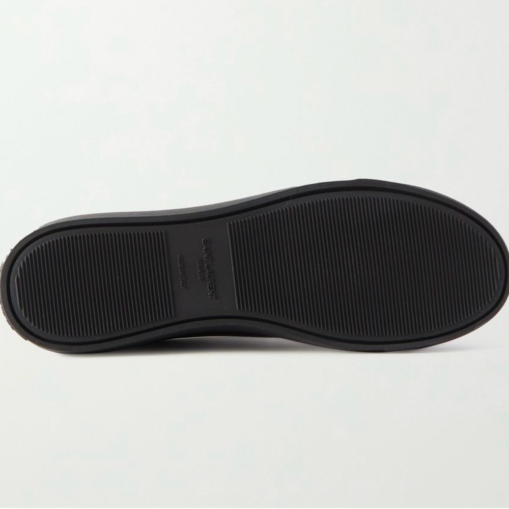 Saint Laurent Mens Andy Shoe Leather Size 12 Black EUC Retail $790.00 - Picture 4 of 13